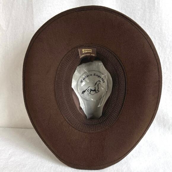 Western Express Faux Felt Made in Mexico Cowboy Hat Brown Size Kids/Women - Picture 7 of 7